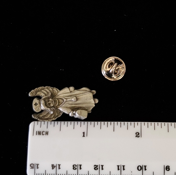 Nurse Guardian Angel Pin Pewter - Picture 2 of 7